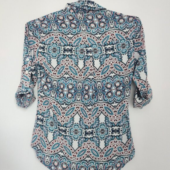 NWT. Express Portofino Slim Convertible Shirt, Size XXS - Picture 2 of 6